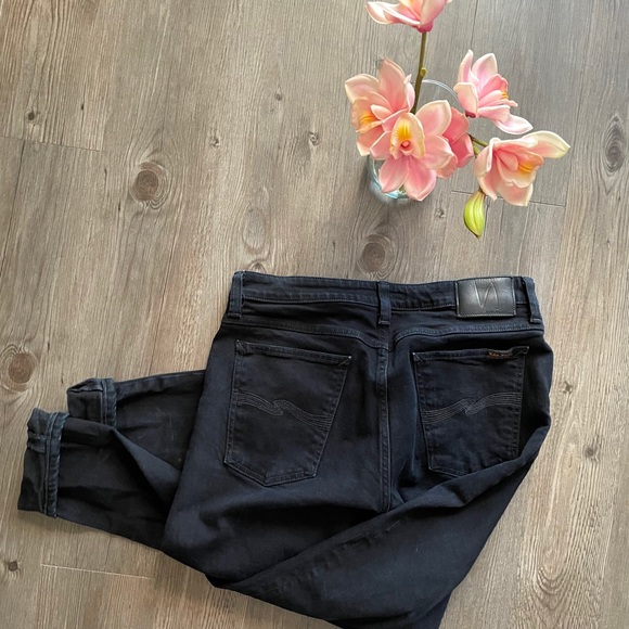 NUDIE JEANS / SKINNY LIN BLACK BLACK - Picture 6 of 6